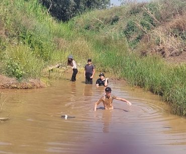 התלמידים מצילים את הדגים, חטיבת יונתן, צילום פרטי